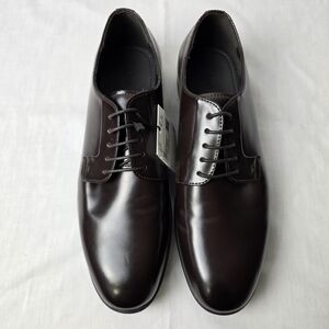 Mango Dark Brown Leather Oxfords